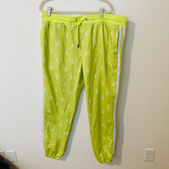 Jeffree Star Pants - 3X Jeffree Star Neon Yellow Track Pants